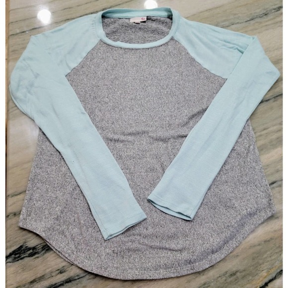 SO Long Sleeve Blue and Gray Shirt Medium - Picture 1 of 5